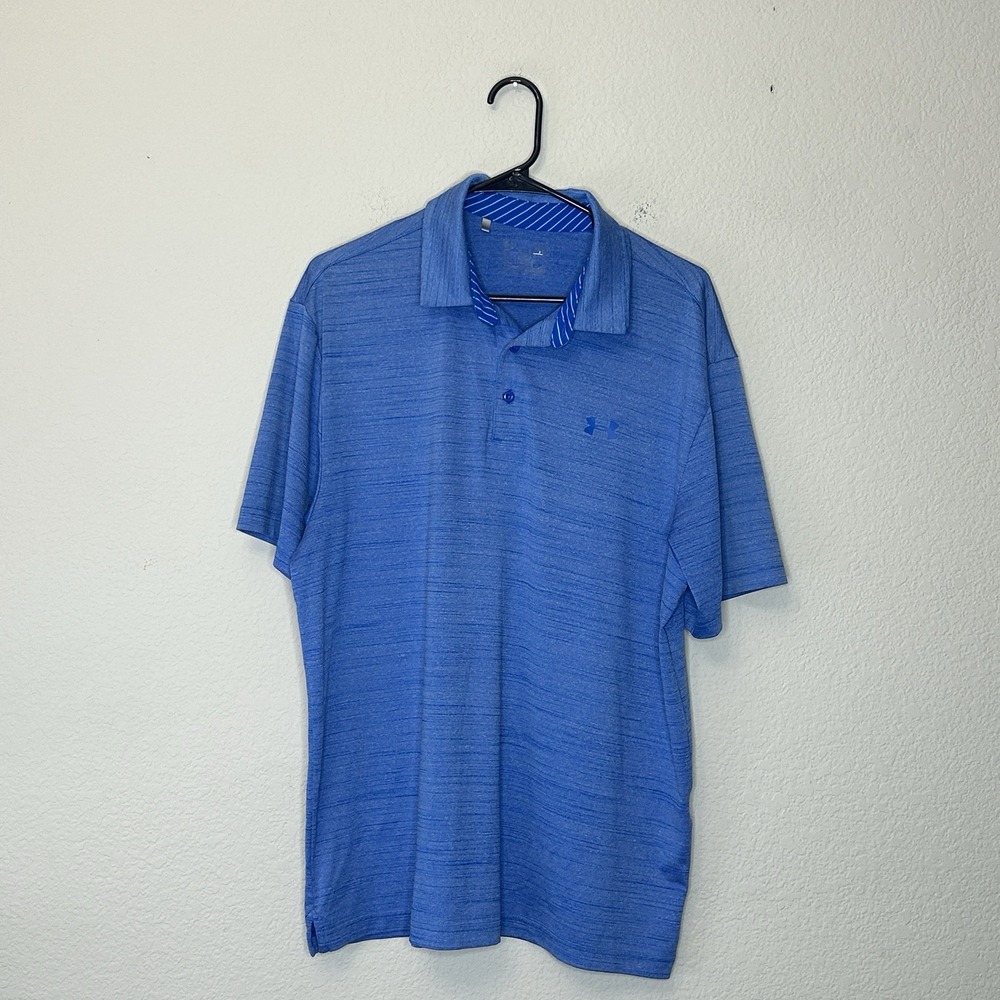 Under Armour Men's Blue Short Sleeve Performance Golf Polo Shirt Size L